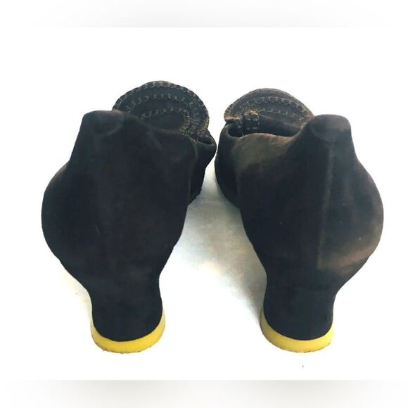 Vintage Audley London Dark Brown Suede Non Slip Retro Heels Size 9 ~ 38.5 - Picture 4 of 6